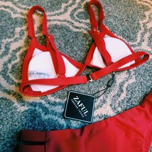 ZAFUL Hollow Out Low Rise Bikini Set